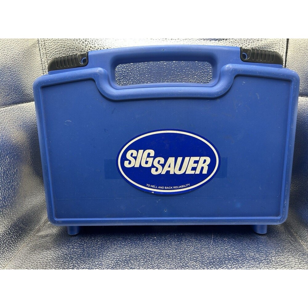 Sig Sauer P Series Blue Hard Pistol Case Handgun Empty Storage Box Manuals
